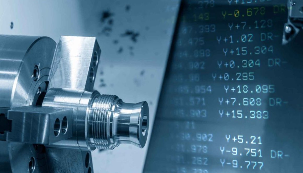 The,Abstract,Scene,Of,Cnc,Lathe,Machine.,The,Turning,Machine