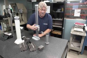 Inspector on Granite Plate